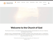 Tablet Screenshot of churchofgodeveninglight.com
